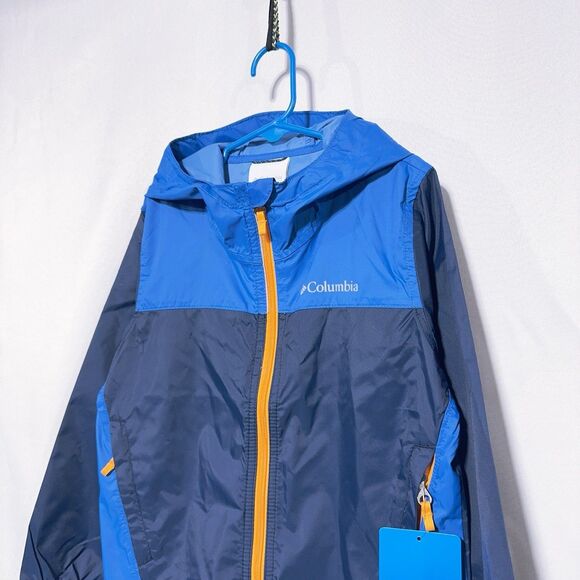 Columbia Boys Raincreek Falls II jacket Youth XXS 4/5 Waterproof Travel Blue NWT - Picture 2 of 7